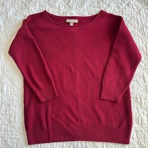 Banana Republic Rich Red Crew Neck Sweater